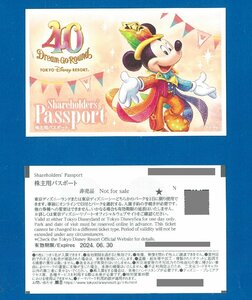 ☆D 即決あり： 東京ディズニーランド/東京ディズニーシー パスポート 2枚セット 2024.6.30迄 普通郵便無料 オリエンタルランド株主優待