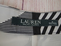 LAUREN RALPH LAUREN ローレン ラルフローレン 総柄パンツ 4 160/72A ブラック・ホワイト 200679652001 Made in Indonesia_画像4