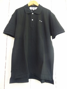 PLAY COMME des GARCONS プレイ コムデギャルソン ポロシャツ ブラック 綿100% XL AZ-T066 AD2013