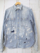 DENIM&SUPPLY RALPH LAUREN デニム&サプライ ラルフローレン ストライプダメージ加工ジャケット M 175/96A 788540894001 Made in China_画像1