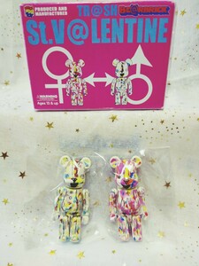 2002 Valentine TWIN BE@RBRICK TRASH KEIKO MIYATA SET・2002年 バレンタイン ツイン ベアブリック トラッシュ ミヤタケイコ 2体セット