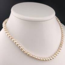 E11-3606 アコヤパールネックレス 4.5mm~5.5mm 43cm 17g ( アコヤ真珠 Pearl necklace SILVER )_画像2