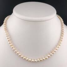 E11-3606 アコヤパールネックレス 4.5mm~5.5mm 43cm 17g ( アコヤ真珠 Pearl necklace SILVER )_画像1