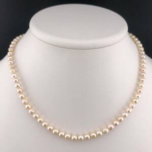 E11-3606 アコヤパールネックレス 4.5mm~5.5mm 43cm 17g ( アコヤ真珠 Pearl necklace SILVER )