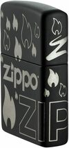 ジッポー オイルライター アメリカ加工 USA 4面レーザー彫刻 ブラックマットジッポデザイン 48908ｘ１本/送料無料_画像3