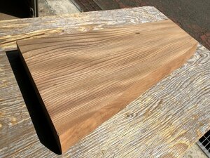 【ED435E】神代欅 577×～270×43㎜ 極上杢 一枚板 材料 天然木 無垢材 乾燥材 銘木 材木 木工 DIY 希少材《銘木登屋》