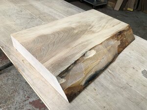 【EF74F】栃 478×～300×54㎜ スポルテッド 極上杢 一枚板 材料 天然木 無垢材 乾燥材 銘木 材木 木工 DIY《銘木登屋》