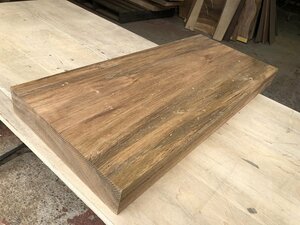 【EF105C】ニューギニアウォルナット 643×280×56㎜ 極上杢 一枚板 材料 天然木 無垢材 乾燥材 銘木 材木 木工《銘木登屋》