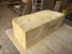 【EJ155Q】榧 420×158×148㎜ カヤ ブロック 角材 一枚板 材料 天然木 無垢材 乾燥材 銘木 材木 木工 DIY 希少材《銘木登屋》