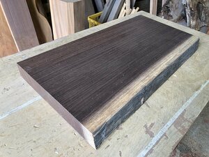 【EJ12】ウエンジ 618×～320×49㎜ 一枚板 材料 天然木 無垢材 木材 希少材 乾燥材 銘木 木工 DIY《銘木登屋》