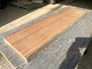 【EA402P】ニヤトー 945×～250×32㎜ 一枚板 材料 天然木 無垢材 木材 乾燥材 銘木 希少材《銘木登屋》