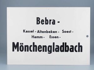 DB ドイツ国鉄 サボ Bebra - Kassel - Monchengladbach