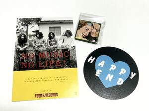 HAPPY END はっぴいえんど LP 特典のみ　タワーレコード　限定　非売品　コースター　缶バッジ　ポストカード　NO MUSIC