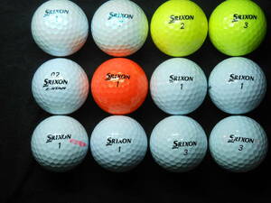 スリクソン／Z-STAR ロストボール12個（イエロー×2、パールホワイト×2、ホワイト×6、オレンジ×1、ホワイト/オレンジ×1）