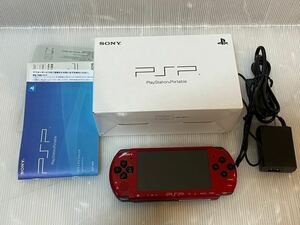 ★動作良好　概ね美品　PSP本体 バリューパック（PSP-3000/レッド・ブラック） PSP 外側の箱無し　液晶内に少しチリあり　送料無料★