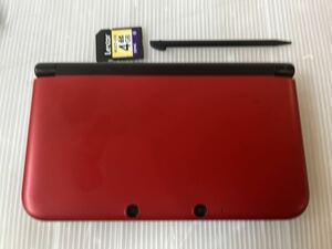 ★動作良好　☆ 3DSLL ☆ ニンテンドー3DS LL レッドブラック 本体 タッチペン SDカード Nintendo 3ds DS ニンテンドー 任天堂 送料無料★