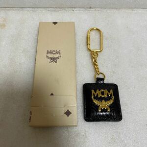 未使用保管品 MCM キーホルダー ブラック 全長約14.5cm