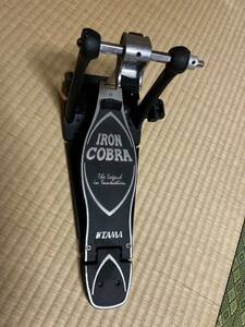 廃番TAMA IRON COBRA ツインペダルの左側　FLEXIグライド　ベルト　タマ アイアン コブラ 右利き用