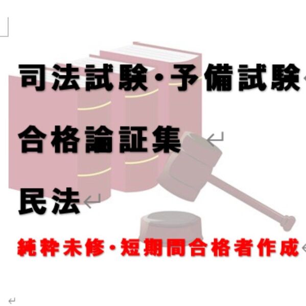 司法試験 予備試験 法科大学院入試 合格論証集 民法