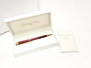 【美品】 Christian Dior クリスチャン ディオール ツイスト式 ボールペン筆記OK 箱付き 筆記用具 文房具 現状品