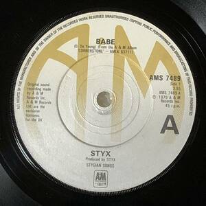 Styx / Babe UK Orig 7' Single