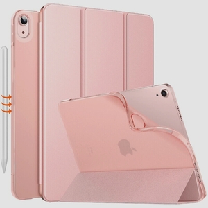 送料無料★MoKo iPad Air5/Air4ケース オートスリープ機能 三つ折りスタンド (RoseGold)