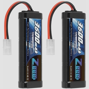 送料無料★ゼエエ Zeee 7.2V 3600mAh NiMH TAMIYAプラグ付き 2パック ニッケル水素大容量バッテリー