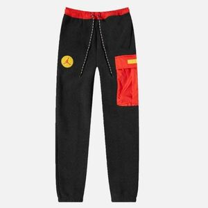 NIKE正規品 【M】 ナイキ AIR JORDAN エア ジョーダン NBA サイドポケット カーゴ ボア フリースパンツ BOA FLEECE PANTS (R4F-NK8) 黒