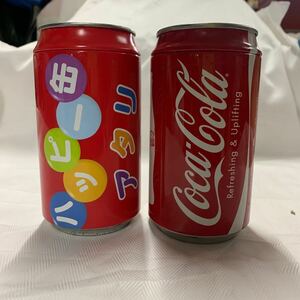 コカコーラ ハッピー缶　HAPPイヤホン　ビートウォッチ　アタリ缶　ノベルティ　貯金箱