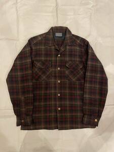 60s 70s 80s 高配色 PENDLETON ペンドルトン ウールシャツ オープンカラーシャツ USA製 オンブレ シャドー ヴィンテージ VINTAGE 開襟