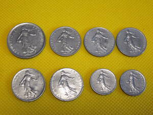 【コレクションに】フランス　硬貨　種を蒔く人　コイン　古銭　8枚