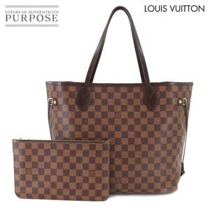 ルイ ヴィトン LOUIS VUITTON ダミエ ネヴァーフル MM トート バッグ エベヌ スリーズ N41358 ゴールド 金具 90211053