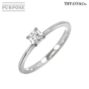 ティファニー TIFFANY&Co. Tトゥルー ダイヤ 0.22ct E/VS2/3EX 9号 リング Pt プラチナ 指輪 Diamond Ring【鑑定書付き】 90201151