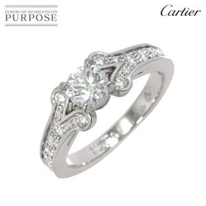  Cartier Cartierba Rely na diamond 0.55ct D/VVS2/3EX #51 кольцо Pt платина кольцо Ballerine Ring[ заключение эксперта * сертификат имеется ] 90202366