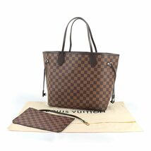 未使用 展示品 ルイ ヴィトン LOUIS VUITTON ダミエ ネヴァーフル MM トート バッグ エベヌ スリーズ N41358 RFID ゴールド 金具 90213107_画像8