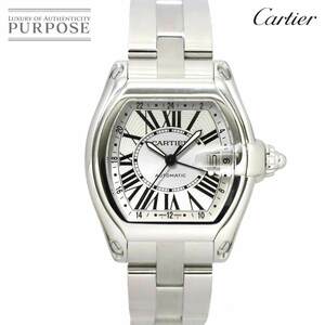 カルティエ Cartier ロードスターGMT W62032X6 メンズ 腕時計 デイト シルバー 文字盤 オートマ 自動巻き ウォッチ Roadster 90213654