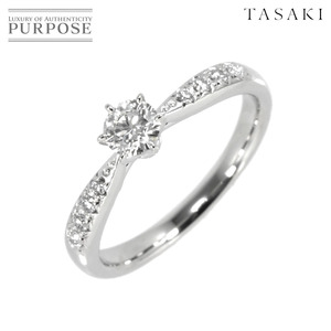 タサキ TASAKI ピアチェーレ ダイヤ 0.26ct/0.06ct H/VS2/3EX 10号 リング Pt プラチナ 指輪 Diamond Ring【鑑定書付き】 90203899