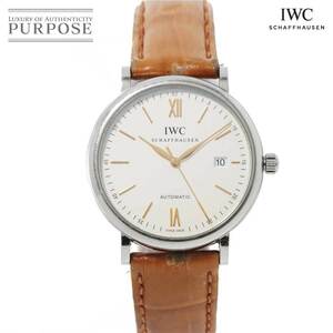 IWC Portofino IW356517 men's wristwatch Date silver face self-winding watch Inter National watch Company Portfino 90213600