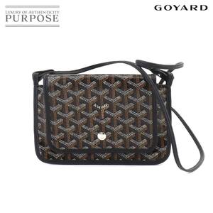 新品 未使用 ゴヤール GOYARD プリュメ ポーチ ウォレット ショルダー バッグ PVC レザー ブラック Plumet Pocket Wallet 90213774