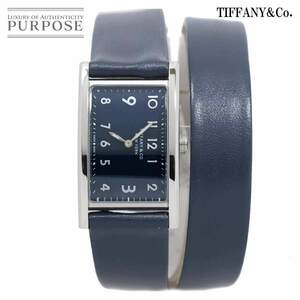  Tiffany TIFFANY&Co. East waist 34677344 lady's wristwatch navy face quartz watch East West 90213256