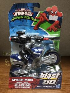 未使用 hasbro(ハズブロ) マーベル スパイダーマン SINISTER6 blast n GO 【スパイダーマン ナイトサイクル フィギュア】送料510円