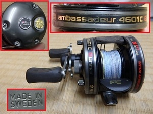 !〇ベイトリール Abu Garcia ambassadeur 4601C Gunnar アブガルシア アンバサダー ガンナー 左ハンドル MADE IN SWEDEN スウェーデン製