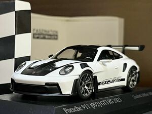 1/43 海外限定 ミニチャンプス ポルシェ 911 992 GT3RS Weissach Package 2023 ホワイト/シルバー 1:43 Minichamps Porsche