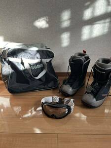 SALOMON サロモン/SOLACE/26.5cm/黒グレー／スノーボードブーツ/memoryfit ゴーグル付き