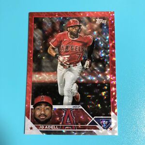 199枚限定 Jo Adell 2023 Topps Series 2 #566 Red Foil Board Parallel /199 Color Match Angels