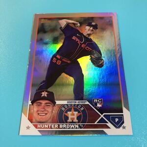 Hunter Brown 2023 Topps Series 1 #111 Rainbow Foil Rookie RC Astros