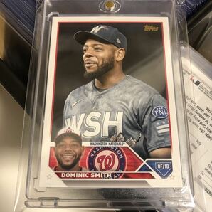 SSP Topps 2023 UPDATE SERIES Dominic Smith us130 Golden Mirror Image Variation Washington Nationals Super Short Print.