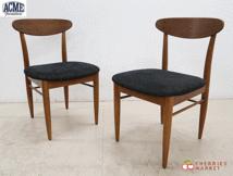 ◆展示品◆ ACME Furniture アクメ ファニチャー TRESTLES CHAIR トラッセル チェア ダイニングチェア/アームレスチェア 2脚セット 6万_画像1