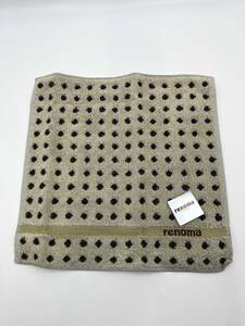 renoma レノマ タオルハンカチ ハンドタオル ブラウン系 ドット柄 リバーシブル 綿 コットン100％ W26 H25