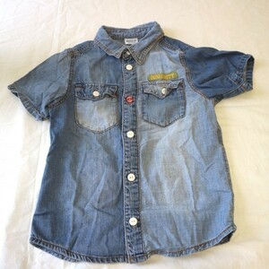 BREEZEb Lee z child clothes Denim jacket short sleeves light blue 140cm[USED goods ]20 00367